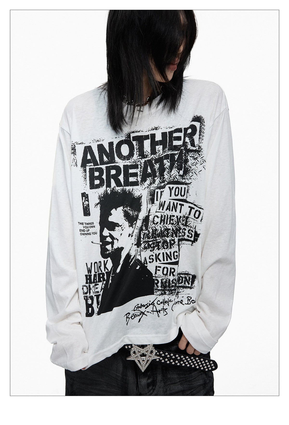 Punk Print Long-sleeve T-shirt