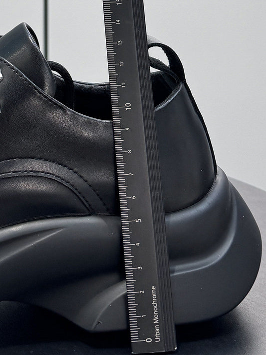 Platform Height Increase Round Toe Sneakers