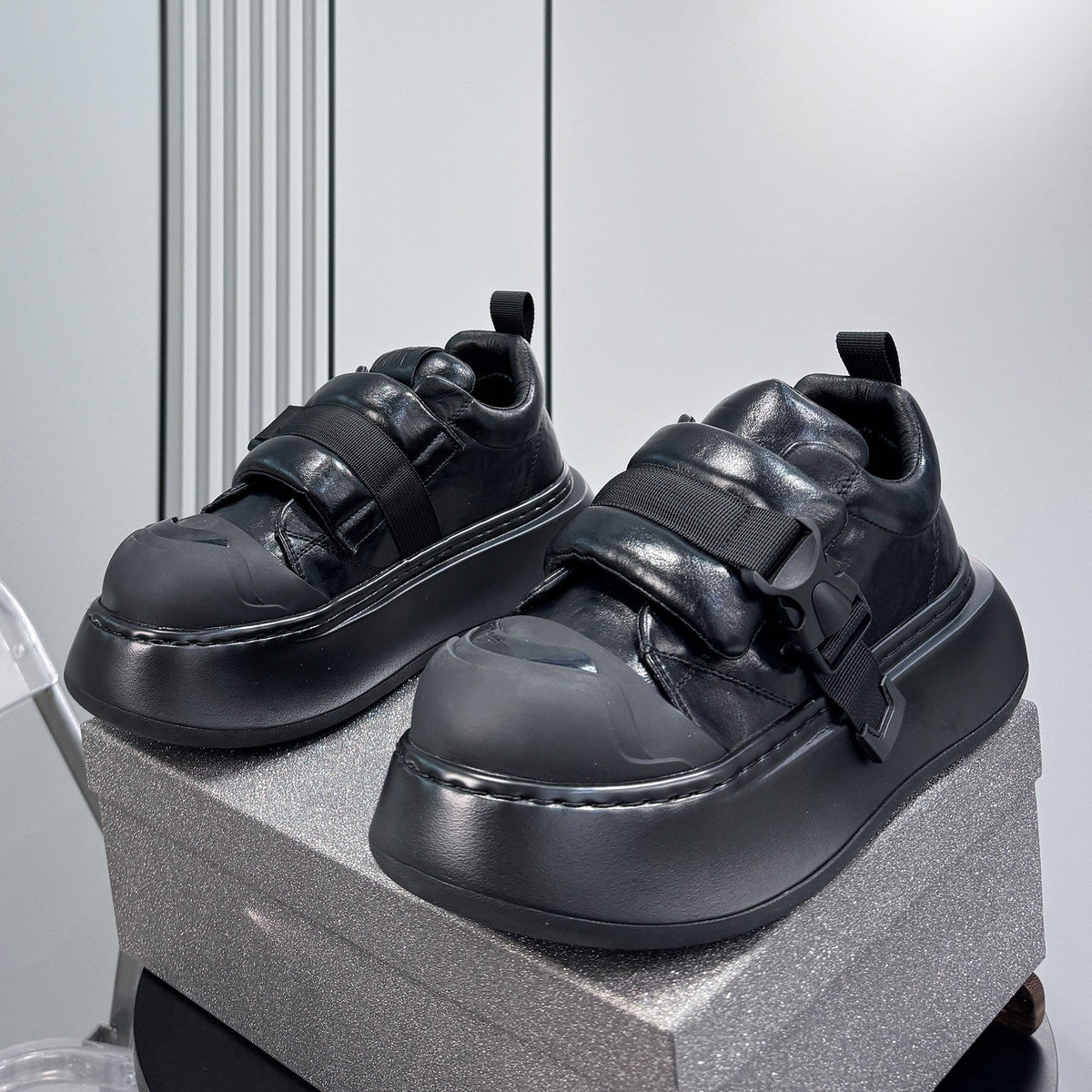Strap Buckle Platform Thick Sole Sneakers