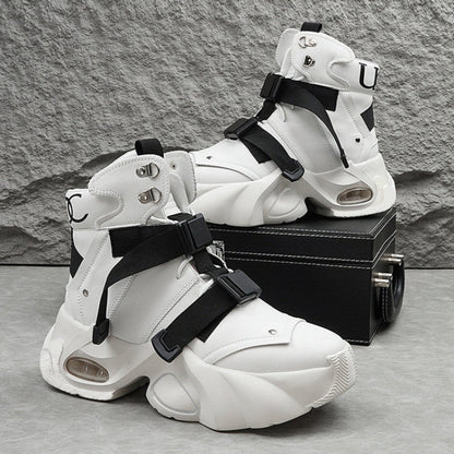 Strap Buckle Air Sole Chunky Sole Sneaker Boots
