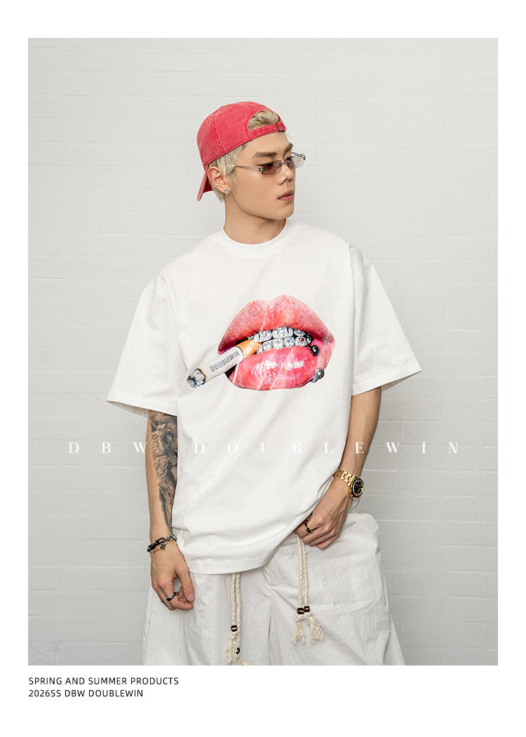 Printed Drop-Shoulder T-Shirt