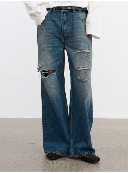 Loose Straight-Fit Denim Pants