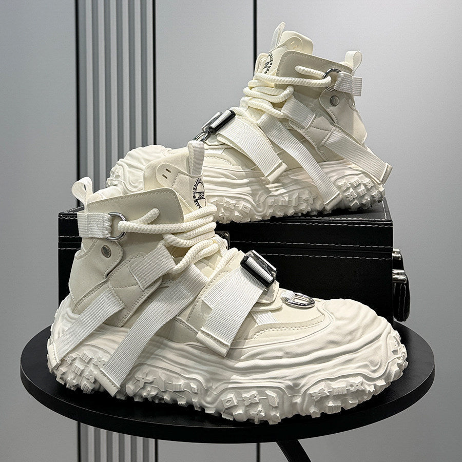 Strap Buckle Platform Chunky Sole Sneakers
