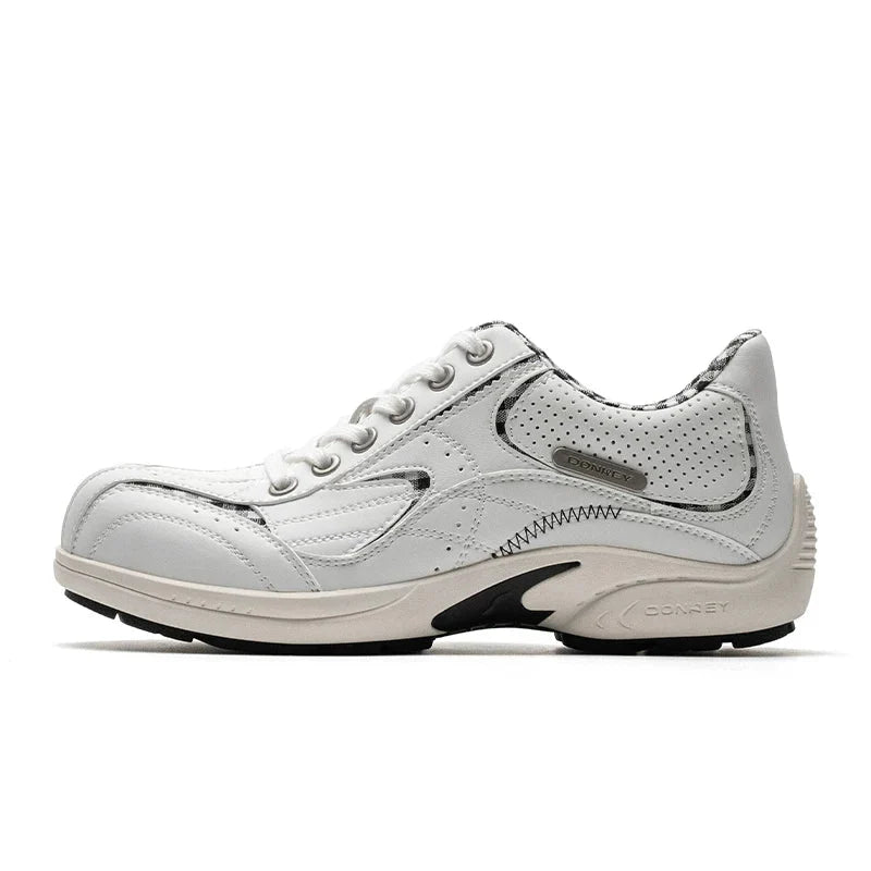 Checkered Collar Retro Runner Sneakers