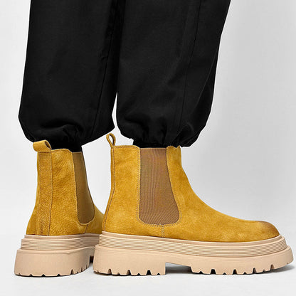Suede Side Gore Thick Sole Short Boots