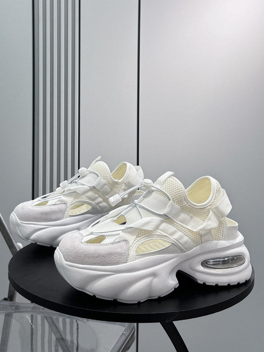 Breathable Cutout Mesh Platform Sneakers