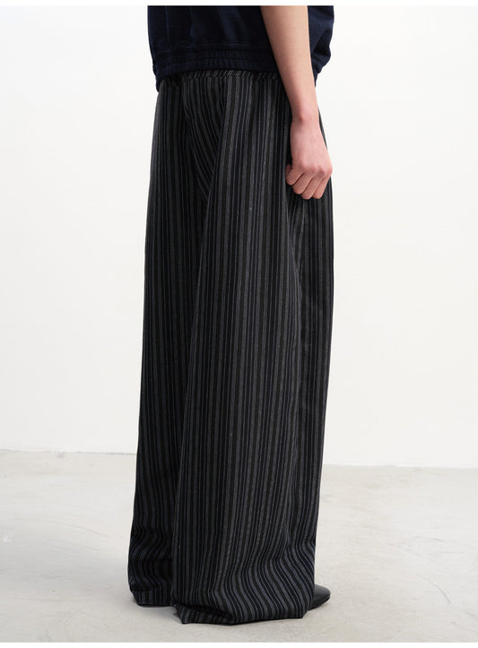 Striped Drawstring Casual Pants