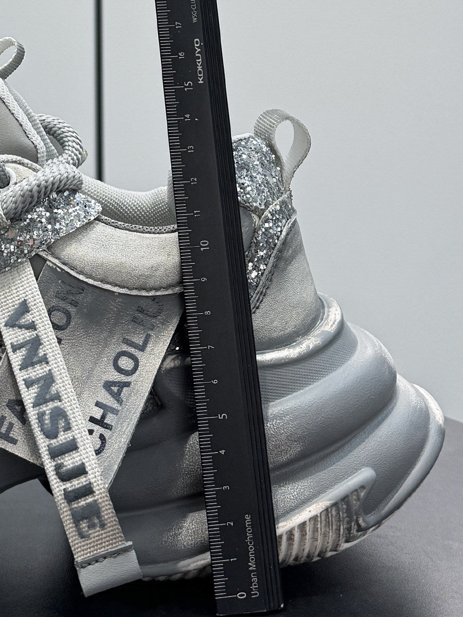 Glitter Strap Metallic Air Sole Sneakers
