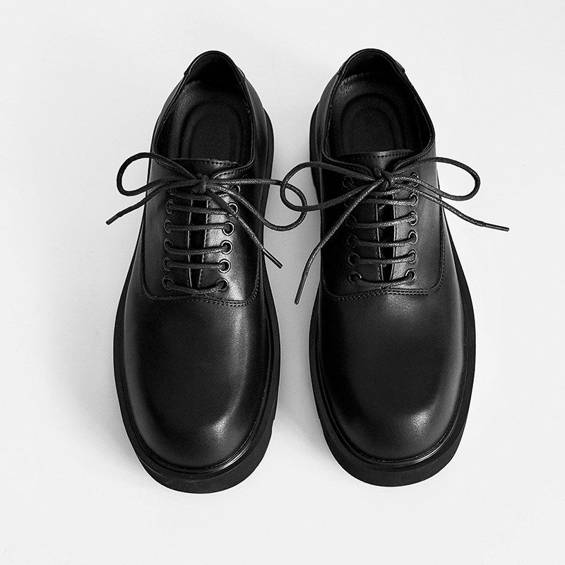 Chunky Platform Square Toe Lace-Up Shoes