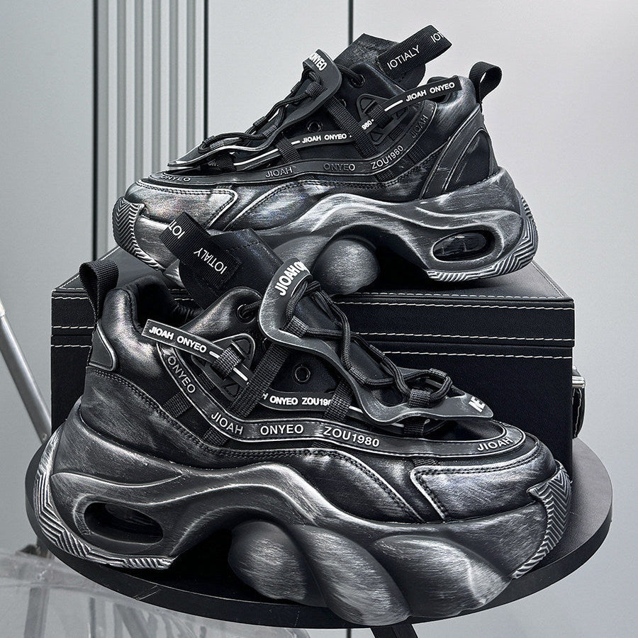 Chunky Platform High-Top Air Cushion Sneaker Boots