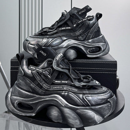 Chunky Platform High-Top Air Cushion Sneaker Boots