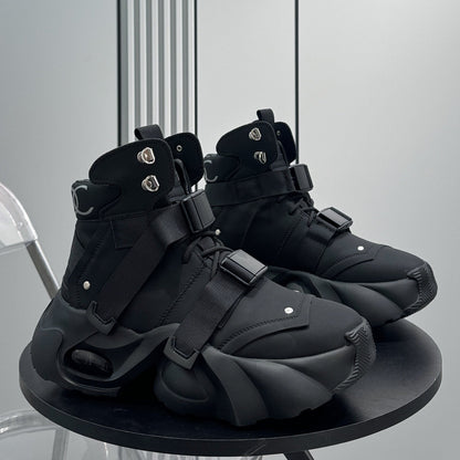 Strap Buckle Air Sole Chunky Sole Sneaker Boots