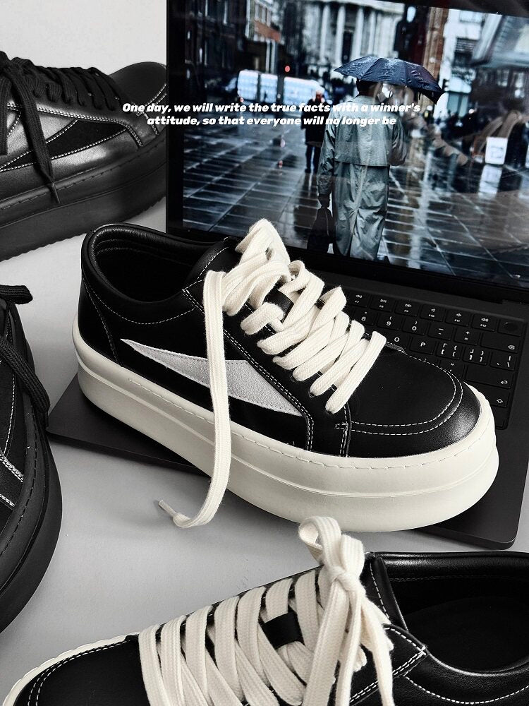 Chunky Platform Lace-Up Sneakers