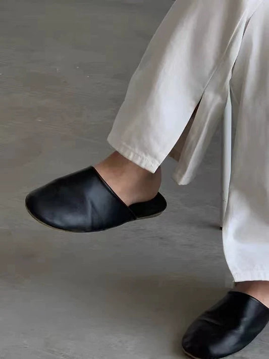 Comfort Slip-On PU Leather Slippers