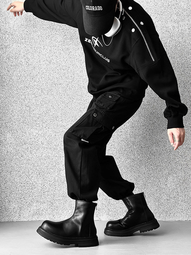 Platform Thick Sole Zipper Boots