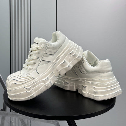 Panel Platform Chunky Sole Sneakers