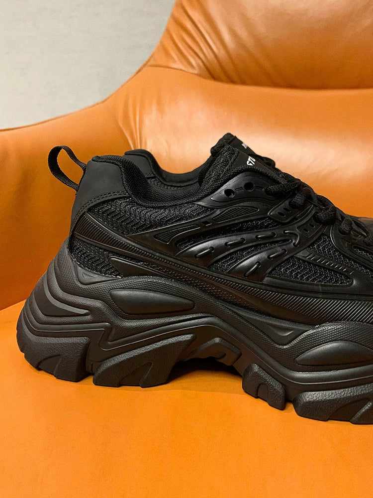 Obsidian Surge Hyper-Stack Sneakers