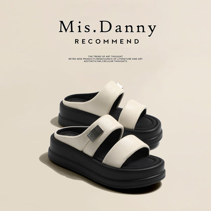 Height-Increasing 5cm Platform Super Soft Single-Strap Sandals