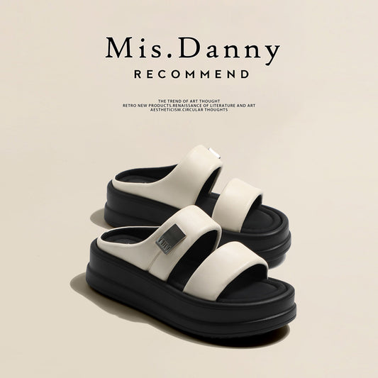 Height-Increasing 5cm Platform Super Soft Single-Strap Sandals
