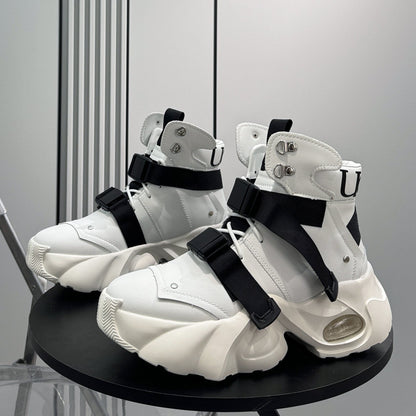Strap Buckle Air Sole Chunky Sole Sneaker Boots