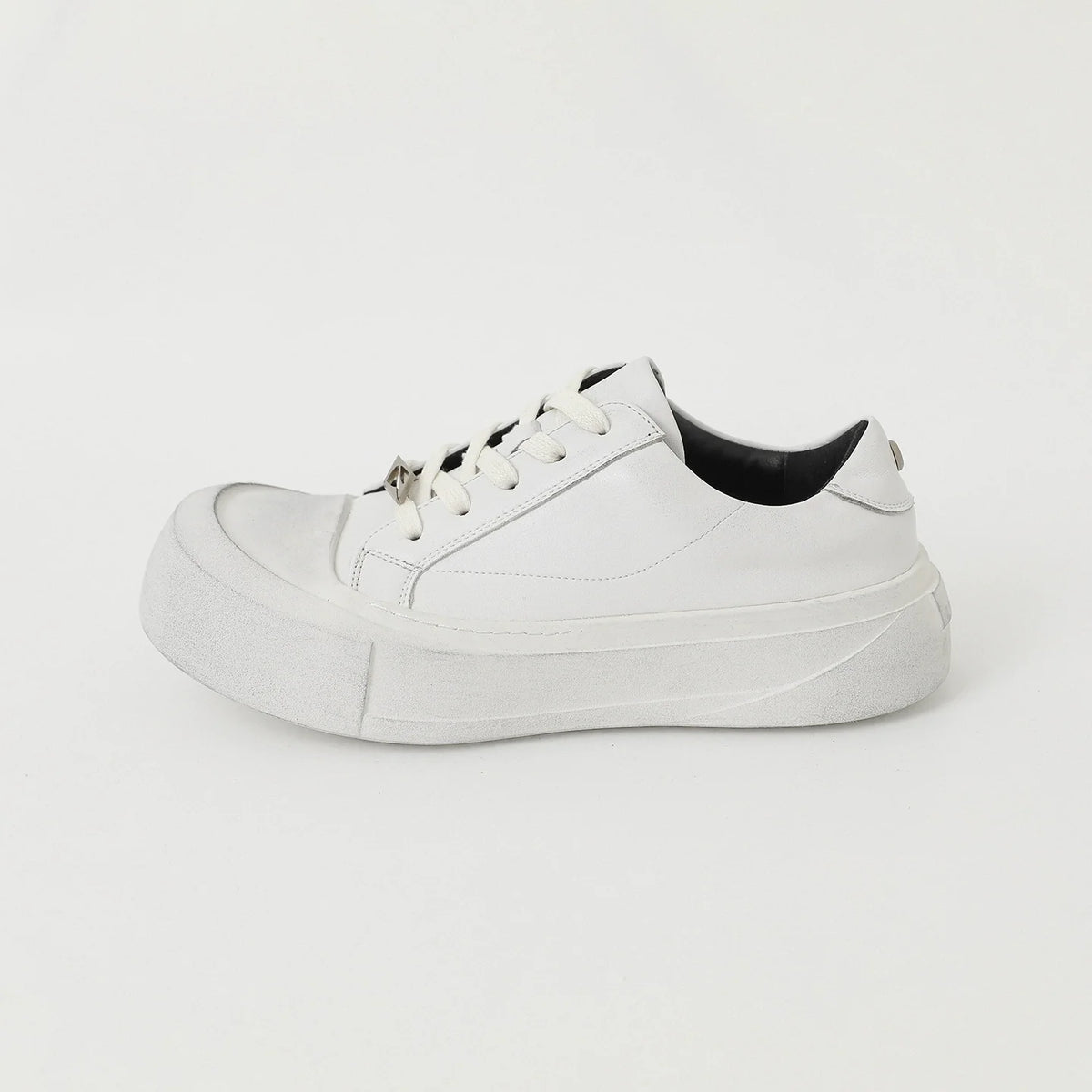 Thick Sole Lace-Up PU Leather Shoes