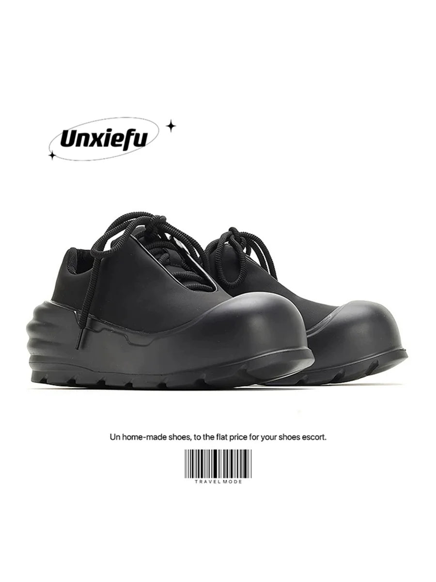 Black Samurai Image Chunky Sole Dad Sneakers