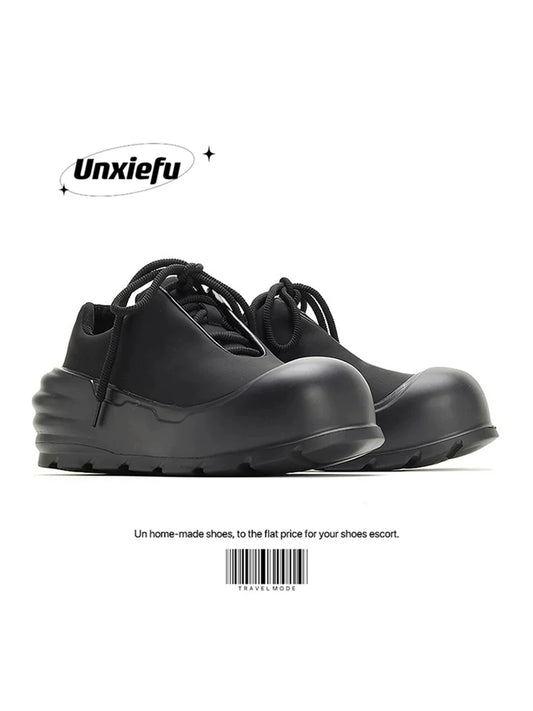 Black Samurai Image Chunky Sole Dad Sneakers