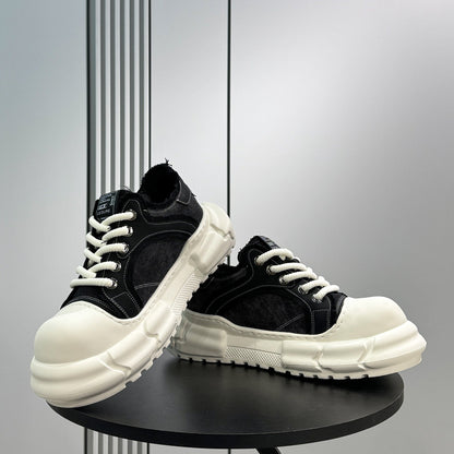 Panel Platform Chunky Sole Sneakers