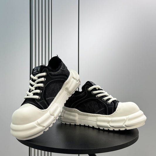 Panel Platform Chunky Sole Sneakers
