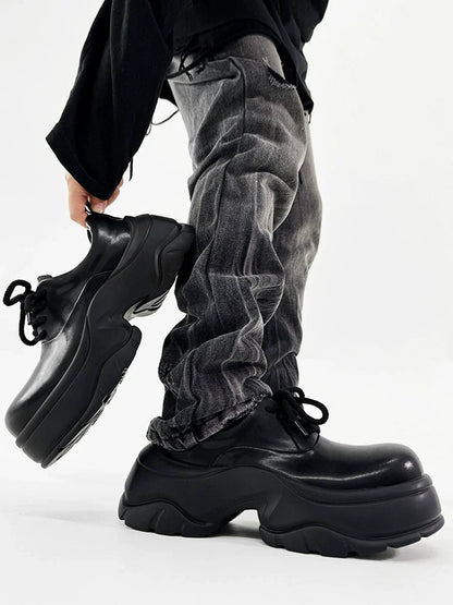 Platform Design PU Leahter Sneakers WN19109