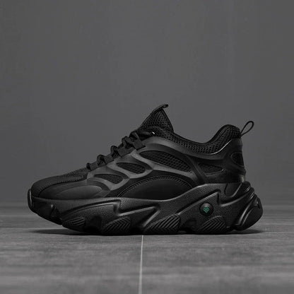 Thick Sole Mesh Lace-Up Sneakers
