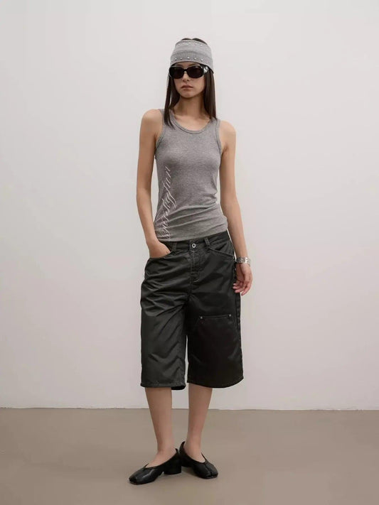 Glossy Faded Cargo Shorts