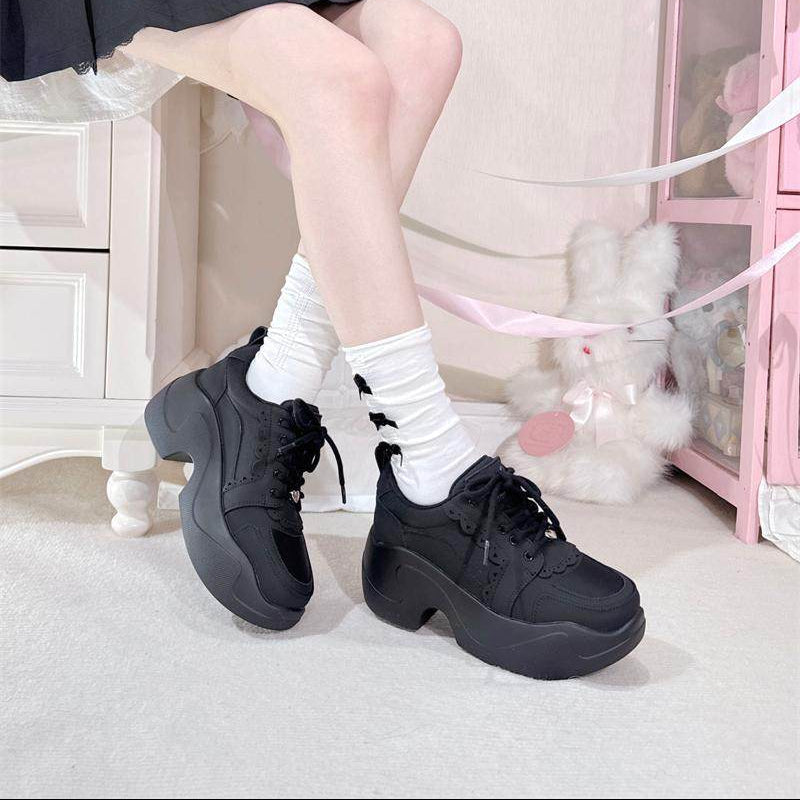 Leilei Lace Bow Platform Shoes
