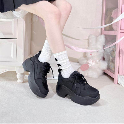 Leilei Lace Bow Platform Shoes