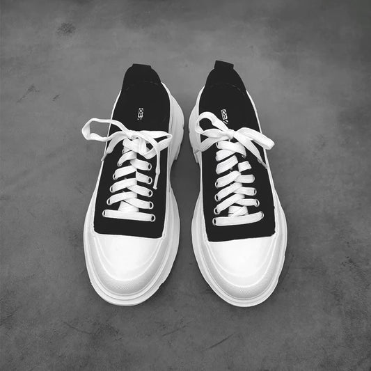 Binary Ridge Platform Canvas Sneakers
