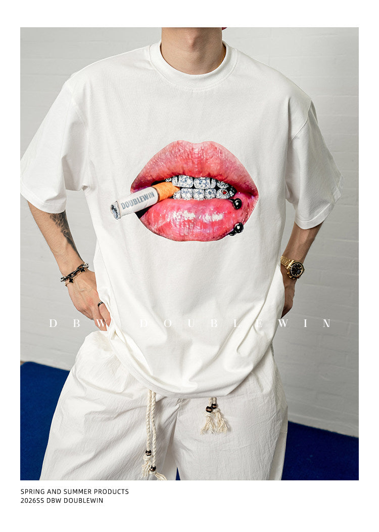 Printed Drop-Shoulder T-Shirt