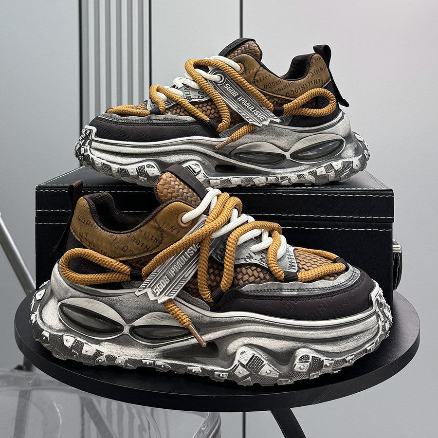 Thick-Sole Height-Increasing Dad Sneakers