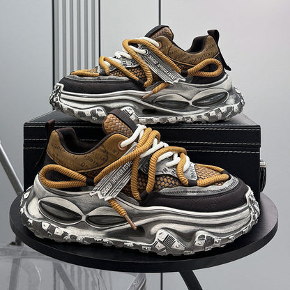 Thick-Sole Height-Increasing Dad Sneakers