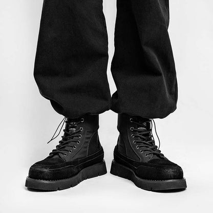 Functional High-Top Lace-Up Boots