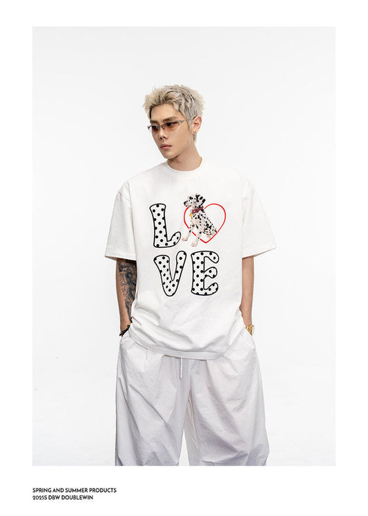 Polka Dot Cotton T-Shirt