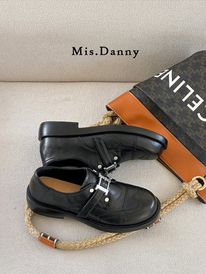 Buckle Strap PU Leather Shoes