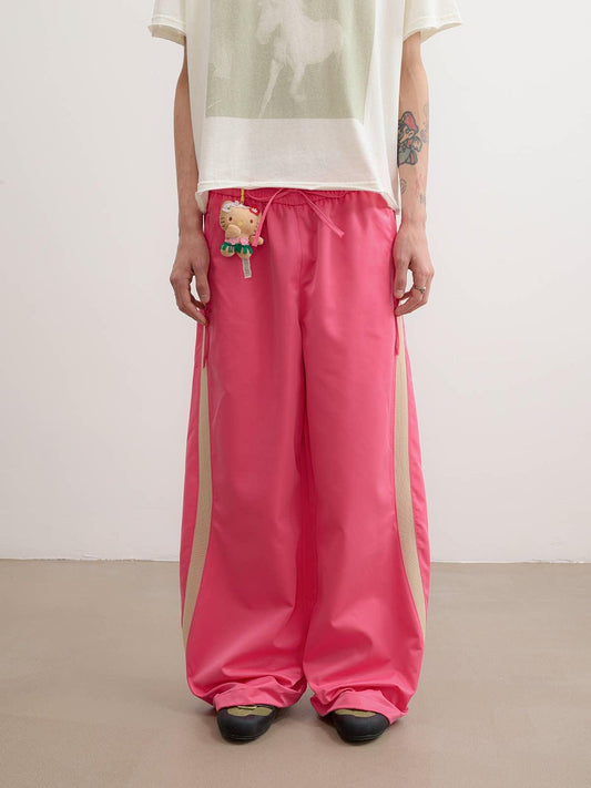 Contrast Mesh Paneled Track Pants