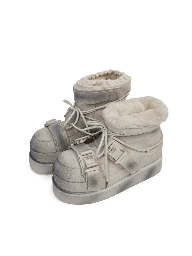 Lunar Drift Triple-Buckle Platform Boots
