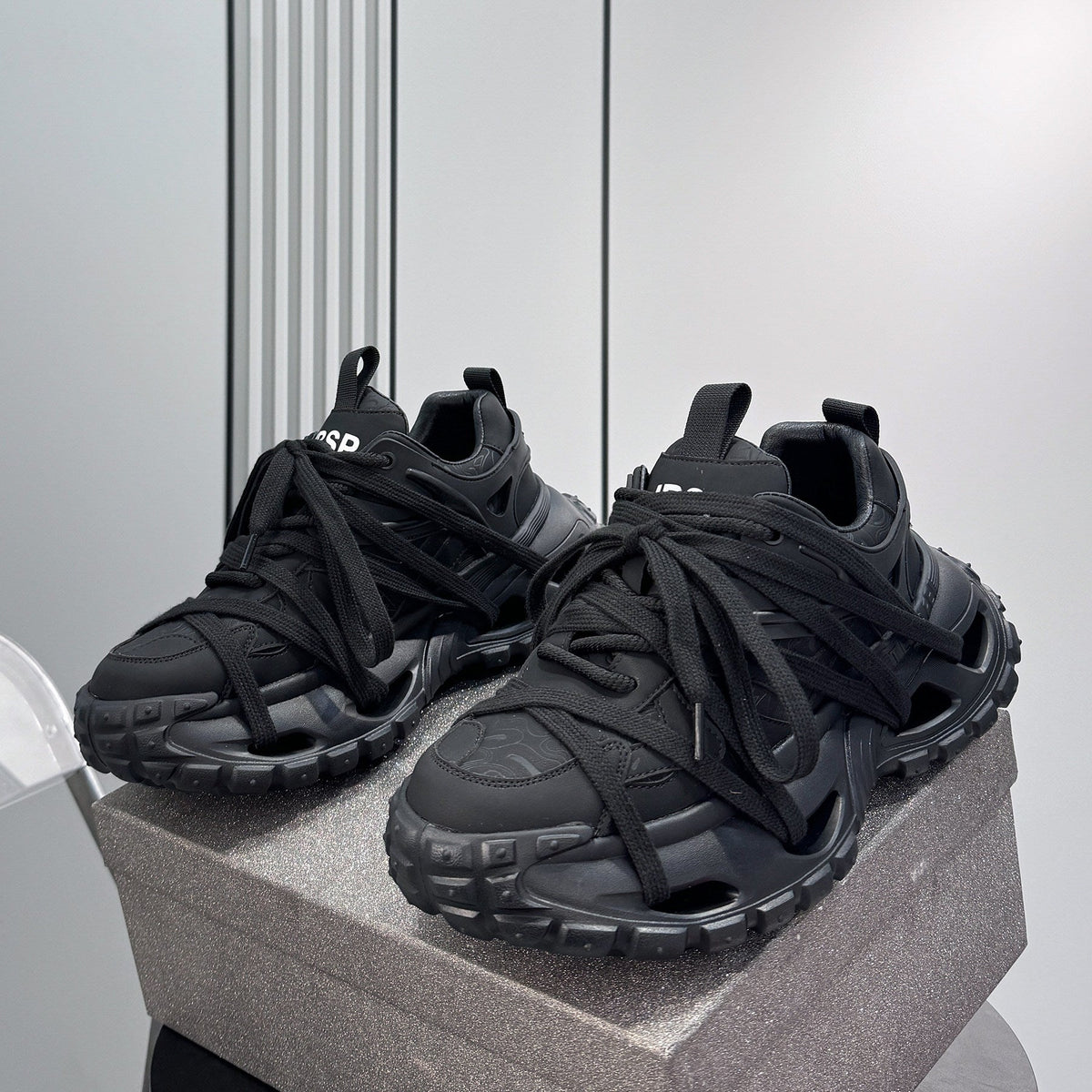 Thick Sole Lace-Up Sneakers