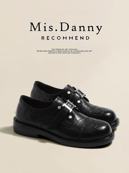 Buckle Strap PU Leather Shoes