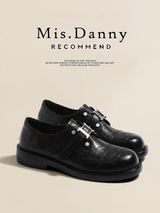 Buckle Strap PU Leather Shoes