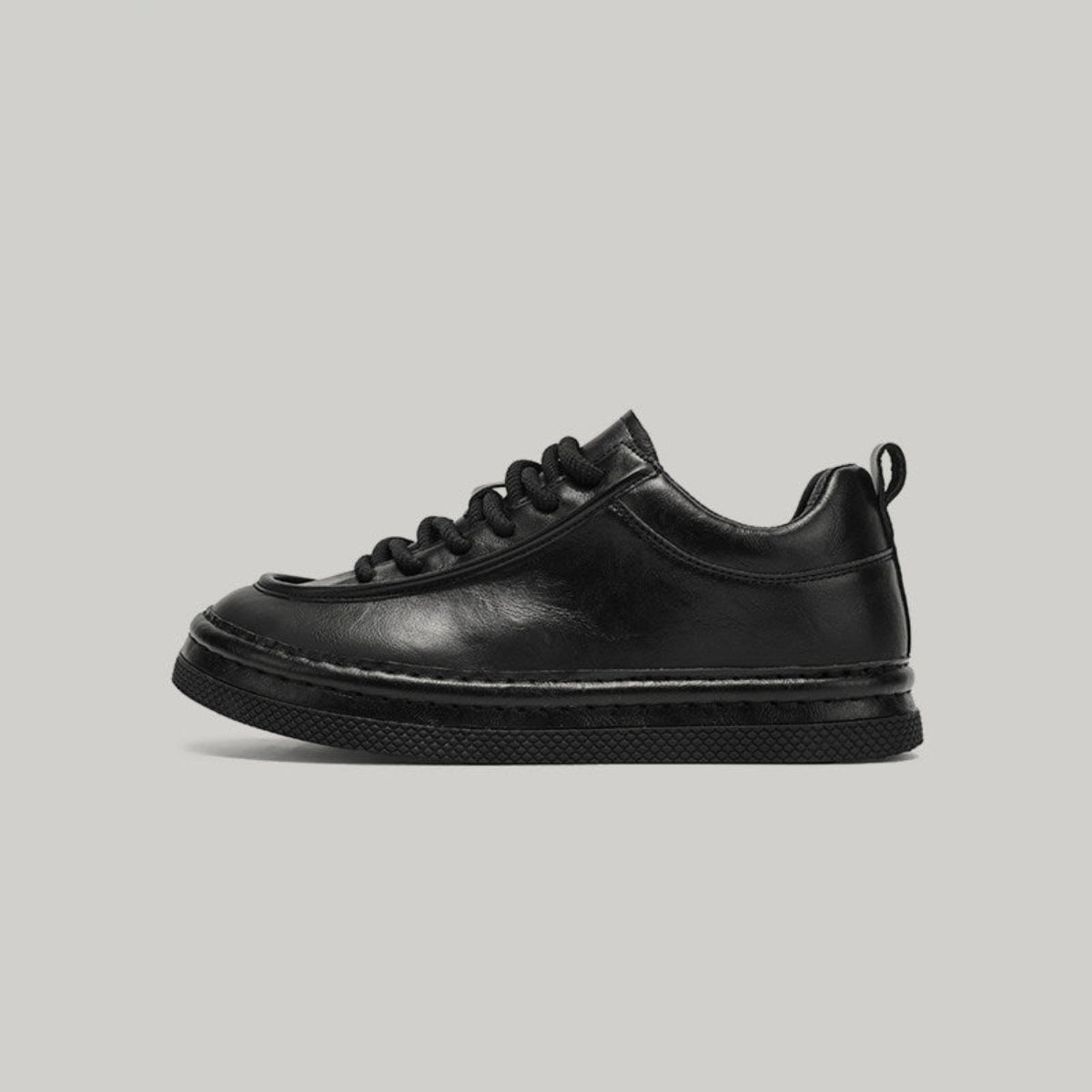 Waterproof PU Leather Lace-Up Sneakers