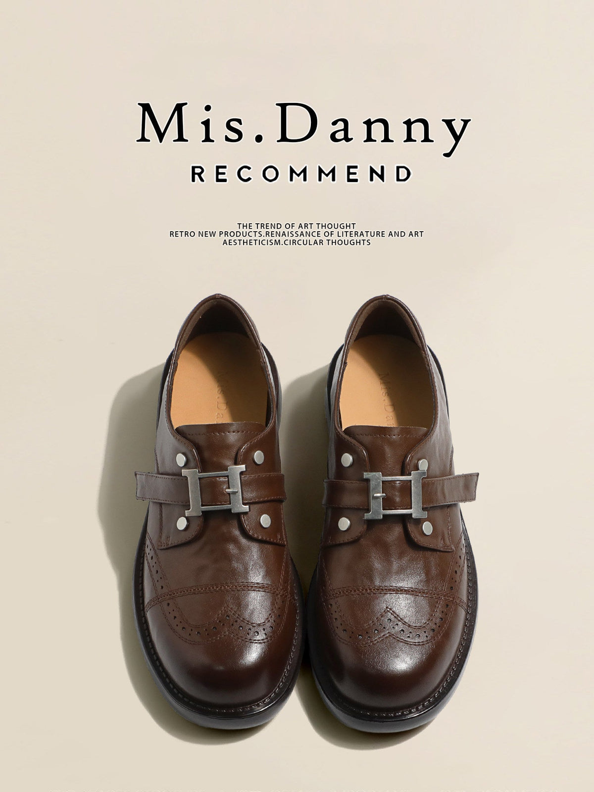 Buckle Strap PU Leather Shoes