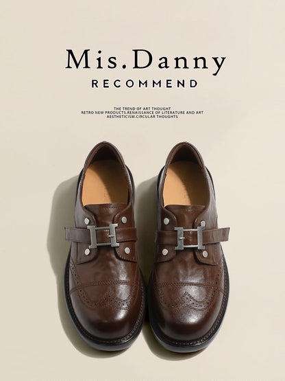 Buckle Strap PU Leather Shoes
