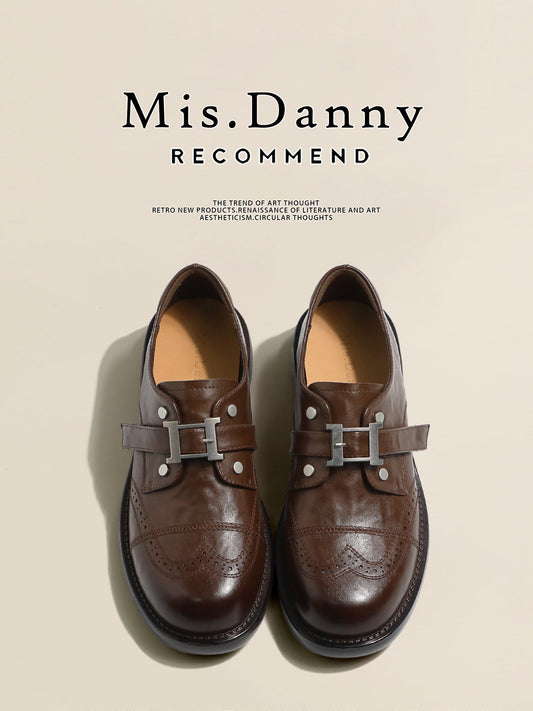 Buckle Strap PU Leather Shoes